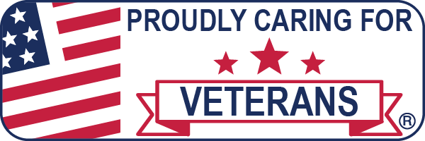 Proudly caring for veterans banner